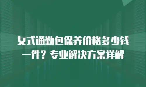 女式通勤包保养价格多少钱一件？专业解决方案详解