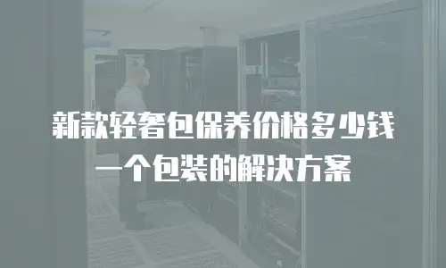 新款轻奢包保养价格多少钱一个包装的解决方案
