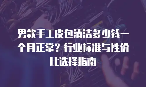 男款手工皮包清洁多少钱一个月正常？行业标准与性价比选择指南