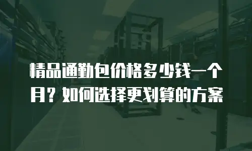 精品通勤包价格多少钱一个月？如何选择更划算的方案