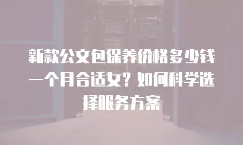 新款公文包保养价格多少钱一个月合适女？如何科学选择服务方案