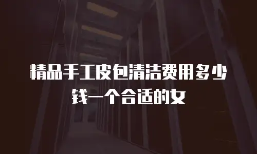 精品手工皮包清洁费用多少钱一个合适的女