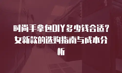 时尚手拿包DIY多少钱合适？女新款的选购指南与成本分析