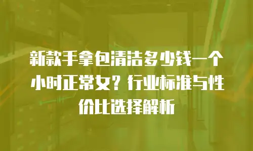 新款手拿包清洁多少钱一个小时正常女？行业标准与性价比选择解析