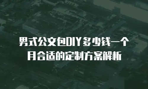 男式公文包DIY多少钱一个月合适的定制方案解析