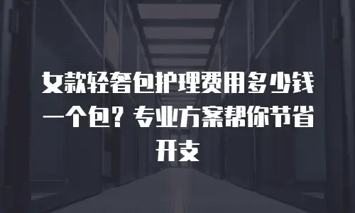 女款轻奢包护理费用多少钱一个包？专业方案帮你节省开支