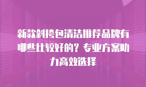 新款斜挎包清洁推荐品牌有哪些比较好的？专业方案助力高效选择