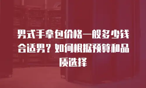 男式手拿包价格一般多少钱合适男？如何根据预算和品质选择