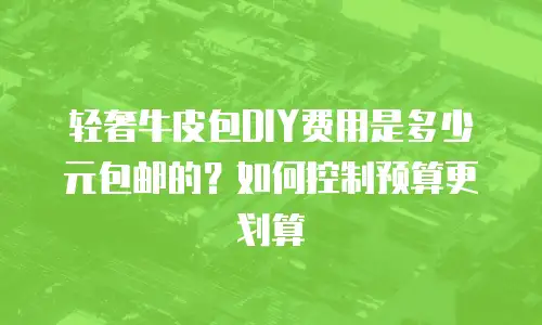 轻奢牛皮包DIY费用是多少元包邮的？如何控制预算更划算