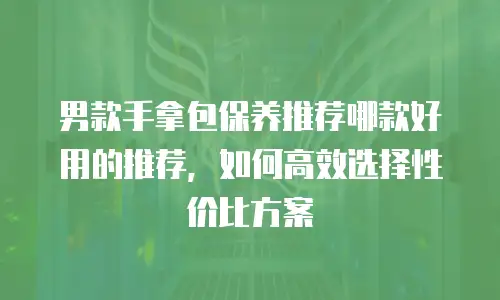 男款手拿包保养推荐哪款好用的推荐，如何高效选择性价比方案