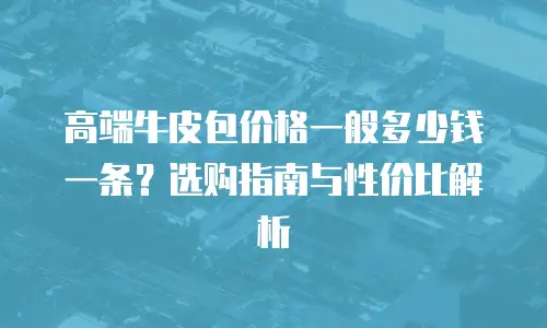 高端牛皮包价格一般多少钱一条？选购指南与性价比解析