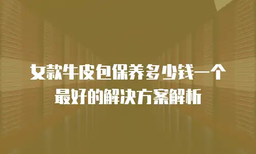 女款牛皮包保养多少钱一个最好的解决方案解析