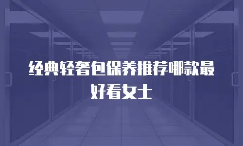 经典轻奢包保养推荐哪款最好看女士