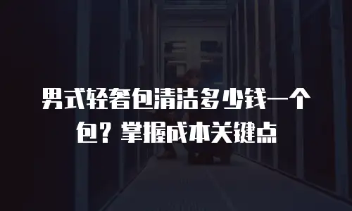 男式轻奢包清洁多少钱一个包？掌握成本关键点