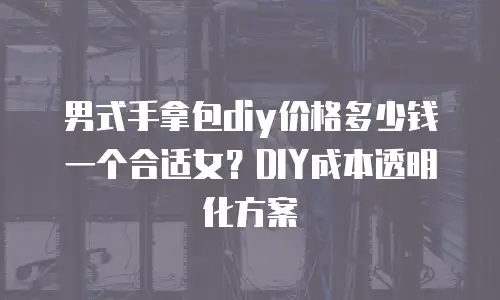 男式手拿包diy价格多少钱一个合适女？DIY成本透明化方案