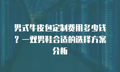 男式牛皮包定制费用多少钱？一双男鞋合适的选择方案分析