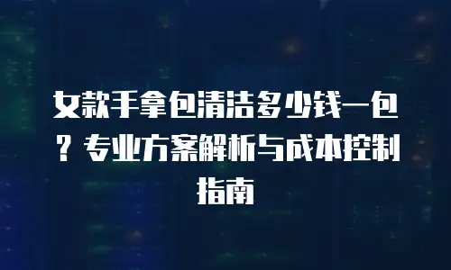 女款手拿包清洁多少钱一包？专业方案解析与成本控制指南