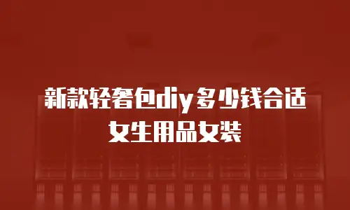 新款轻奢包diy多少钱合适女生用品女装