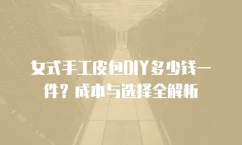 女式手工皮包DIY多少钱一件？成本与选择全解析