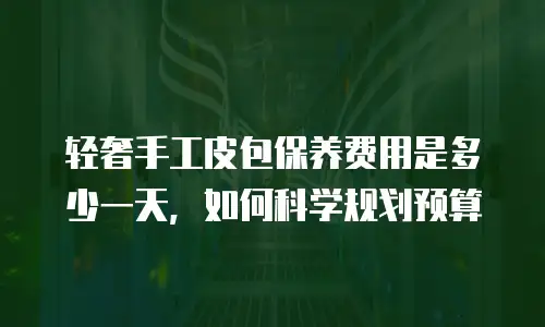 轻奢手工皮包保养费用是多少一天，如何科学规划预算