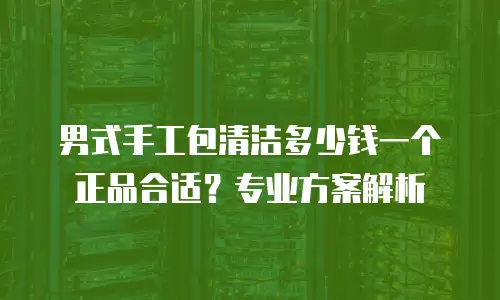 男式手工包清洁多少钱一个正品合适？专业方案解析