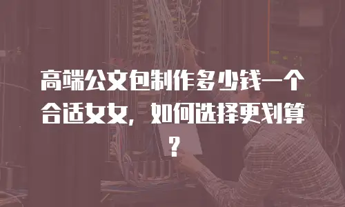 高端公文包制作多少钱一个合适女女，如何选择更划算？