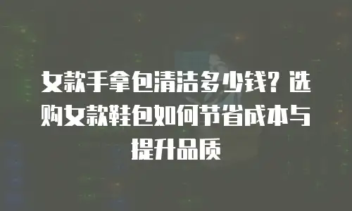 女款手拿包清洁多少钱？选购女款鞋包如何节省成本与提升品质