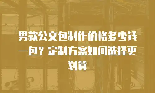 男款公文包制作价格多少钱一包？定制方案如何选择更划算