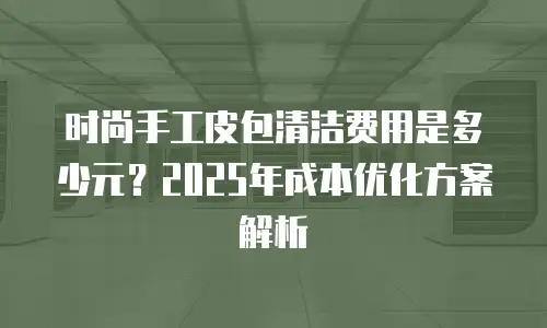 时尚手工皮包清洁费用是多少元？2025年成本优化方案解析