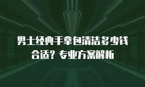 男士经典手拿包清洁多少钱合适？专业方案解析