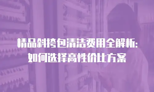 精品斜挎包清洁费用全解析：如何选择高性价比方案