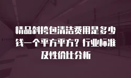 精品斜挎包清洁费用是多少钱一个平方平方？行业标准及性价比分析