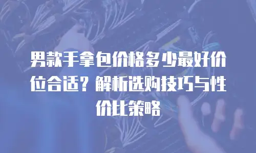 男款手拿包价格多少最好价位合适？解析选购技巧与性价比策略