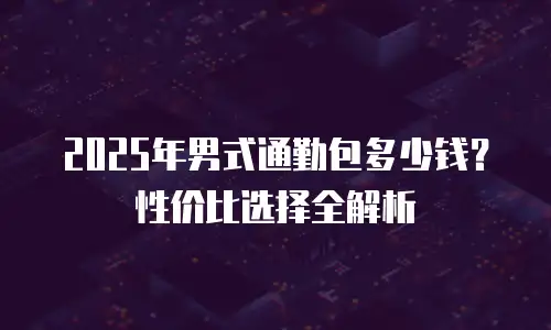 2025年男式通勤包多少钱？性价比选择全解析