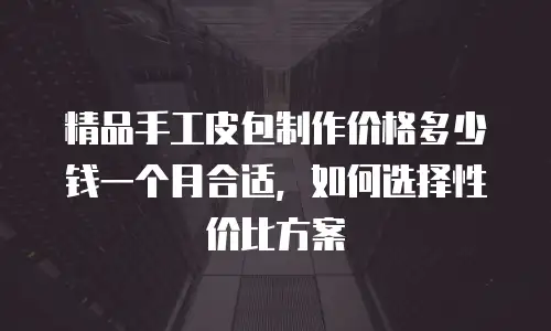 精品手工皮包制作价格多少钱一个月合适，如何选择性价比方案