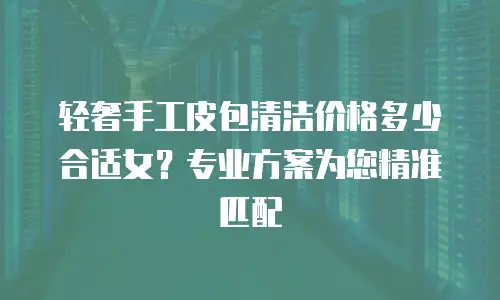 轻奢手工皮包清洁价格多少合适女？专业方案为您精准匹配