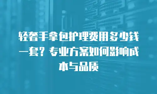 轻奢手拿包护理费用多少钱一套？专业方案如何影响成本与品质