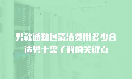 男款通勤包清洁费用多少合适男士需了解的关键点