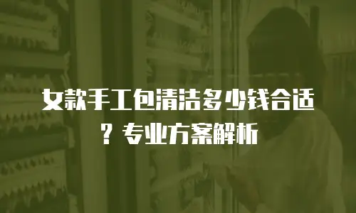 女款手工包清洁多少钱合适？专业方案解析