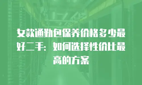 女款通勤包保养价格多少最好二手：如何选择性价比最高的方案