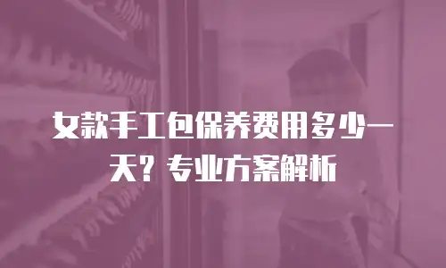 女款手工包保养费用多少一天？专业方案解析