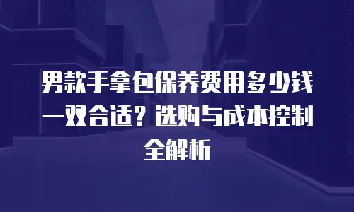 男款手拿包保养费用多少钱一双合适？选购与成本控制全解析