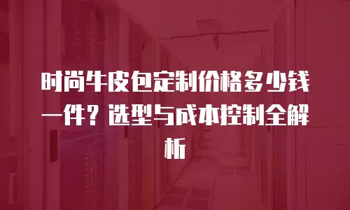 时尚牛皮包定制价格多少钱一件？选型与成本控制全解析