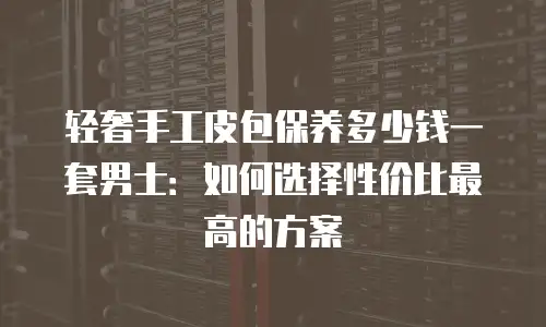 轻奢手工皮包保养多少钱一套男士：如何选择性价比最高的方案