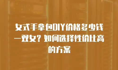 女式手拿包DIY价格多少钱一双女？如何选择性价比高的方案