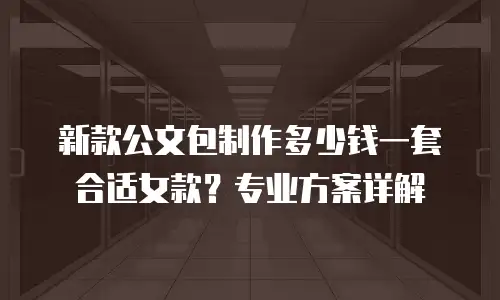新款公文包制作多少钱一套合适女款？专业方案详解
