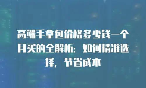 高端手拿包价格多少钱一个月买的全解析：如何精准选择，节省成本