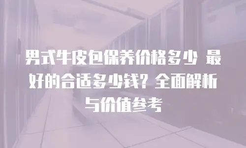 男式牛皮包保养价格多少 最好的合适多少钱？全面解析与价值参考