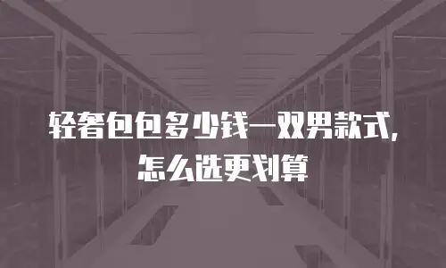 轻奢包包多少钱一双男款式，怎么选更划算