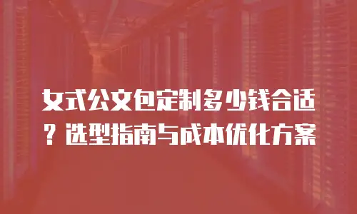 女式公文包定制多少钱合适？选型指南与成本优化方案